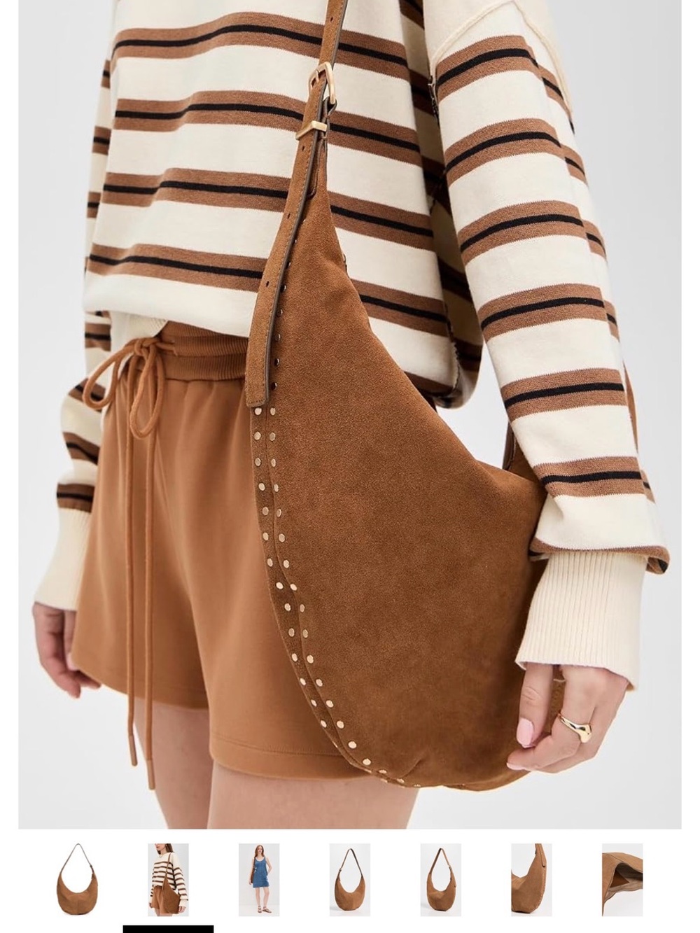 Brown Suede Hobo Shoulder Bag - Madewell - Picture 6 of 6
